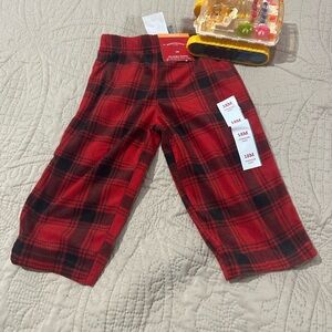Red and Black Plaid Pants